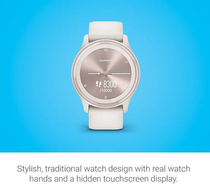 Garmin G010-N2566-01 Vivomove Sport 40mm Touchscreen Hybrid Health and Wellness Smartwatch, Ivory - Certified (Renewed)