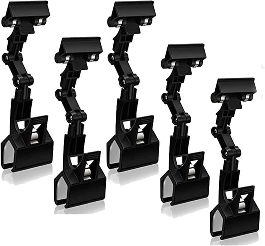 5pcs Sign Clips Clip Holder Sign Holder Clip Paper Holder for Table Top Clip On Sign for Paper Holder Computer Monitor Handy Artist Supplies Holder(5pcs Black)