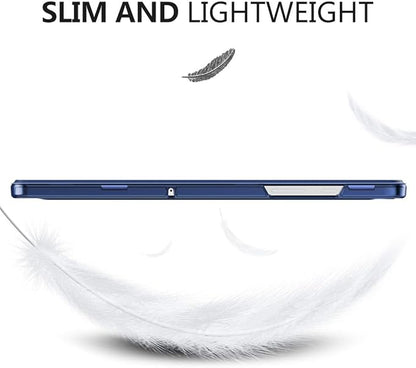 MoKo Case for Galaxy Tab A9 Plus 11 inch 2023, Slim Stand Protective Smart Cover with Hard PC Translucent Back Shell for Tab A9 Plus Tablet (SM-X210/X216/X218), Auto Wake/Sleep, Navy Blue