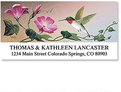 Colorful Images Ruby Hummingbird Return Address Mailing Labels, Personalize with Name & Addresses, Set of 144 Self Adhesive, Easy Peel Flat Label Sheets, 1 ⅛ x 2 ¼”, 1 Design