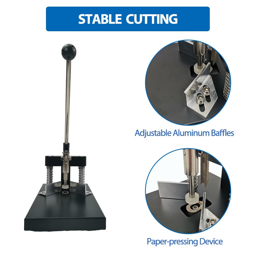 Corner Rounder Paper Punch Cutter,Heavy Duty 30mm/1.2” Thickness Round Corner Punch Commercial Card Cutter with R6mm R10mm Cutting Dies for Office Business