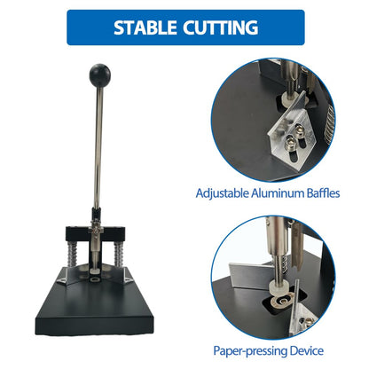Corner Rounder Paper Punch Cutter,Heavy Duty 30mm/1.2” Thickness Round Corner Punch Commercial Card Cutter with R6mm R10mm Cutting Dies for Office Business