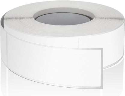 White Rectangle Stickers 3 x 1 Inch Color Coding Labels Vinyl Roll Self-Adhesive Waterproof Removable 500 PCS
