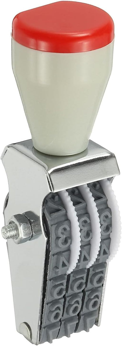 PATIKIL 3 Digit Number Roller Stamp, Adjustable Rubber Stamp Changeable Numerical Symbol Office Date for Business Creative Price Tag