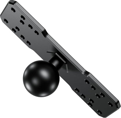 BRCOVAN 1.5'' Ball Fish Finder Mount, Aluminum Alloy Universal Marine Electronic Plate for RAM Mounts C Size 1.5 Inch Ball Double Socket Arm, Fit for Garmin, Lowrance, Humminbird, Raymarine and More