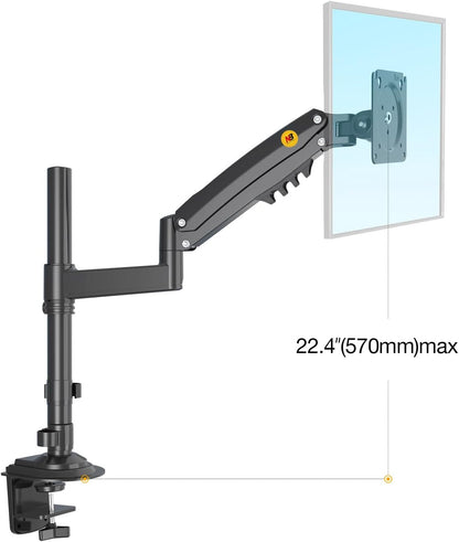 NB North Bayou Monitor Desk Mount Long Arm for Monitors Within 4.4 to 19.8lbs Ultra Wide Full Motion Swivel Height Adjustable Monitor Stand H100
