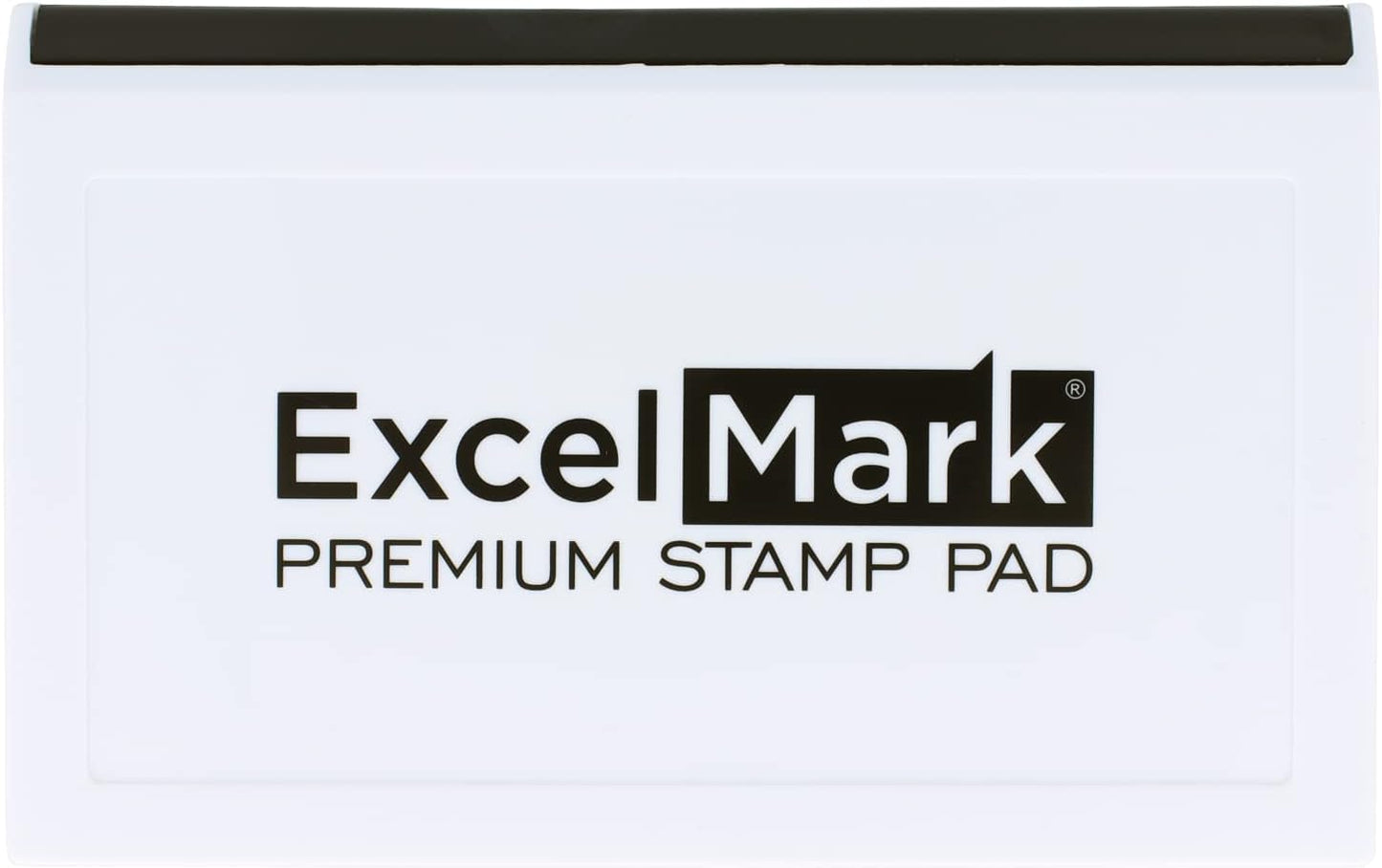 ExcelMark Rubber Stamp Ink Pad Extra Large 3-7/8" x 7" (Black)