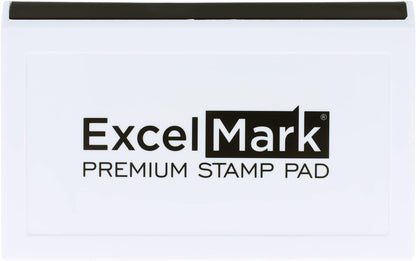 ExcelMark Rubber Stamp Ink Pad Extra Large 3-7/8" x 7" (Black)