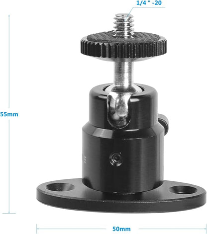 CAMVATE 1/4"-20 Mini Ball Head with Ceiling Mount for CCTV & Video Wall Monitors Mount - 1991