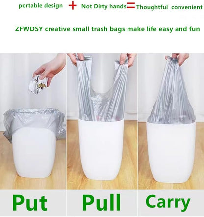 Small Trash Bags 240 Count Garbage Bags SWIHELP Waste Basket Liners for Bathroom, Kitchen,Bedroom, Office Pet Car 15 Liter Trash Can 4 Gallon…