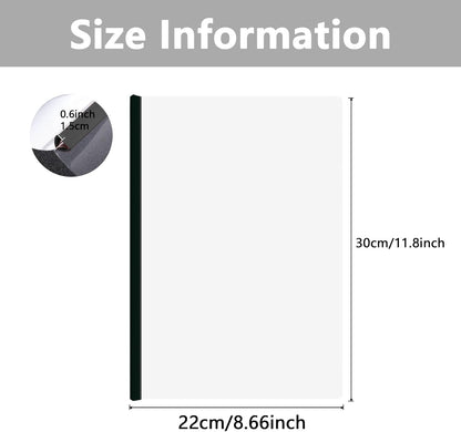 100 Pack Clear Report Covers with Sliding Bars, Plastic Report Folder Presentation File Folders Binder Resume Covers Document Binder for Business, 30 Sheet Capacity