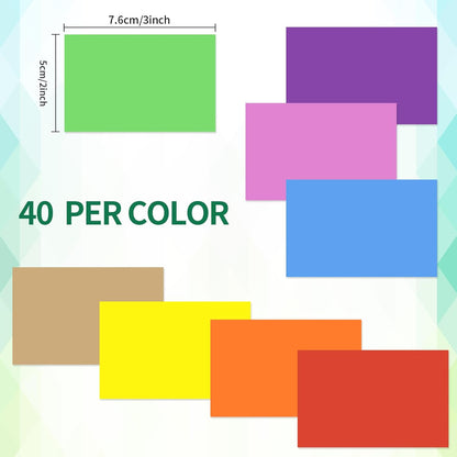 STARLIBOO Colored Labels Stickers, 3 x 2 Inch Rectangular Moving Labels for Boxes, 8 Colors Large Moving Stickers- 320 Pack