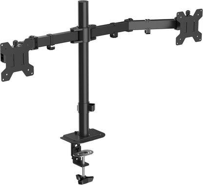 Suptek Dual Monitor Arm Desk Mount,Ultrawide Dual Monitor Arm for 2 Monitor Screens up to 42 inches and Max 22lbs Each,Extra Tall 15.75" Pole Fully Adjustable Monitor Stand for Desk,Black(MD9442LB)