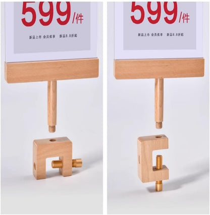 Acrylic Sign Holder with Clamp Double Head Display with Acrylic Frame Sign Holder Price Tag Clip for Clothing Stores (Horizontal A5 210×148mm/8.27×5.83inches)