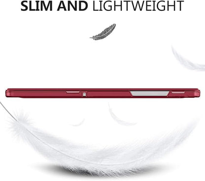 MoKo Case for Galaxy Tab A9+/A9 Plus 11 inch 2023, Slim Stand Protective Smart Cover with Hard PC Translucent Back Shell for Tab A9 Plus Tablet (SM-X210/X216/X218), Auto Wake/Sleep, Wine Red