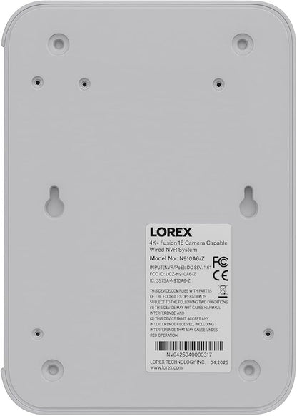 Lorex 4K+ 16 Channel (8 Wired + 8 Fusion Wi-Fi) 2TB NVR System | 3 White 4K Dome Cameras (No Cables) | Smart Security Lighting | Person & Vehicle Detection | Color Night Vision | IP67 Weatherproof