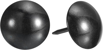 uxcell Upholstery Tacks Nail Pins Furniture, 100Pcs 19x23mm Thumb Tack Pins Assortment Kit Carbon Steel for Home Sofa DIY Decorative Nail Heads Nails, Black