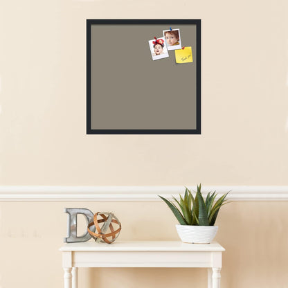 PinPix 22x22 Inch Cork Bulletin Board. This Decorative Framed Pin Board Comes with Pewter Design and a Satin Black Frame. Ideal for Home Office Decor or Message Board (PinPix-1812)