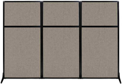 Versare Workstation Partition | Portable Wall Divider | Modern Office Cubicle | Free Standing Privacy Screen | Flexible Work Space | 99" x 70" Warm Pebble Fabric Panels