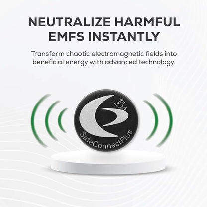 Pack of 6 EMF Stickers for Cell Phone- 5G Ready Harmonizer Stickers Proudly Made in USA for Cell Phones, Laptops or Tablets- EMF mega Shield for All Electronic Devices (Silver-Black)