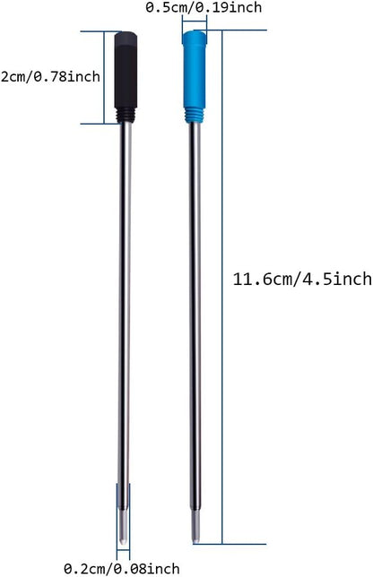 4.5” Replaceable Ballpoint Pen Refills, 30 Pack Smooth Writing Ballpoint Refills for Cross Style Pen (Black and Blue Ink Refills)