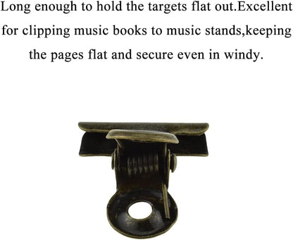 HAHIYO 0.87inch Brown Bulldog Clips Metal File Hinge Binder Clips Clamps Save Space Strong Spring Jaws Rock Solid Grip Book Lay Flat Deburred Edge for Hang Photos Wall Grid Dog Food 30PCS