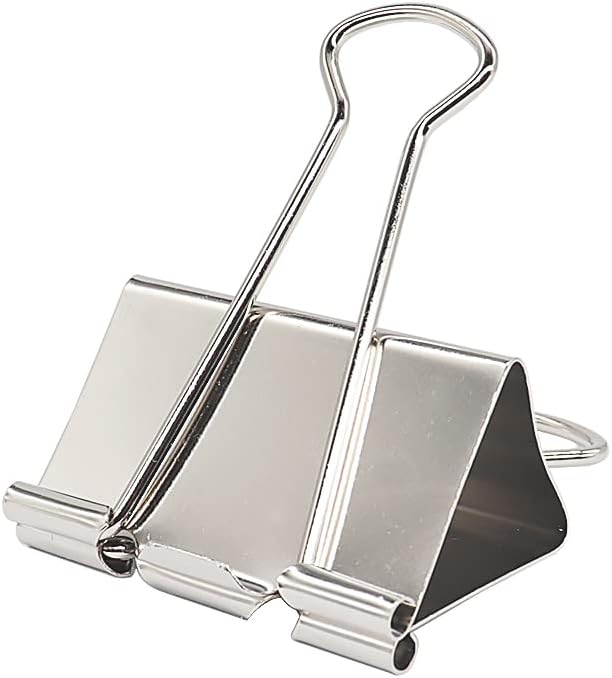 Large Binder Clips 2 Inch (12 Pack), Paper Clamps for Office and School (Silver)