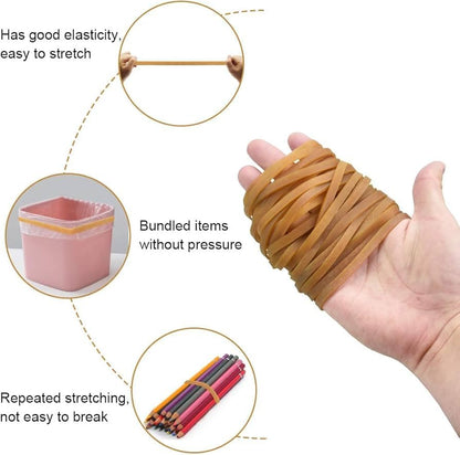Rubber Band Depot, Size #18, Everyday Rubber Bands - Rubber Band Measurements: 3" x 1/16'' - Approximately 450 Rubber Bands Per Bag - 1/4 Pound Bag