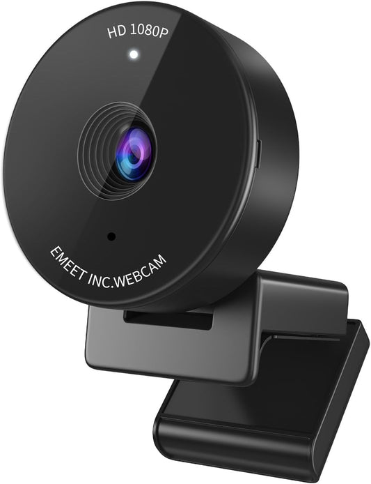 EMEET C950 Webcam for PC, 1080P Webcam with Microphone&Privacy Cover, Auto Light Correction, 70° FOV for Personal Use, Plug&Play Web Cam Protect Data, Perfect for Office Professionals&Remote Workers