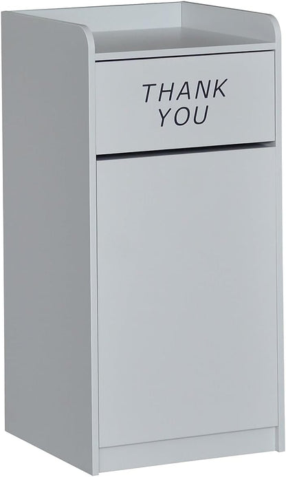 Flash Furniture Wood Tray Top Receptacle, Set of 1, Gray