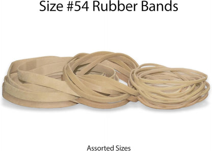 Rubber Band Depot, Size #54, ASSORTED SIZES, Everyday Rubber Bands - 1/4 Pound Bag