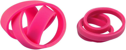 JAM PAPER Colorful Rubber Bands - Sizes 33 & 64 Set - Pink Multi-Purpose Rubberbands - 200/Pack