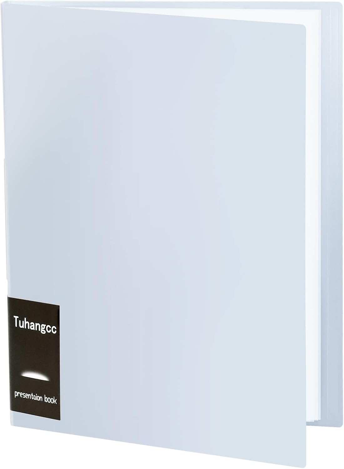 Tuhangcc Binder with Plastic Sleeves 8.5x11 20-Pocket - Heavy Duty Art Portfolio Folder with Clear Sheet Protectors,Displays 40Pages, Presentation Book,Document Organizer(Light Grey)