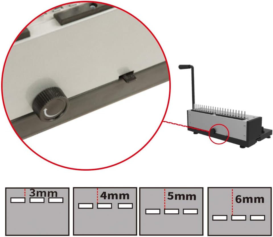 Rayson SD-1201 Binding Machine Punching and Binding with Combs Set - 21 Hole/ 200 Sheets Paper Comb Binder
