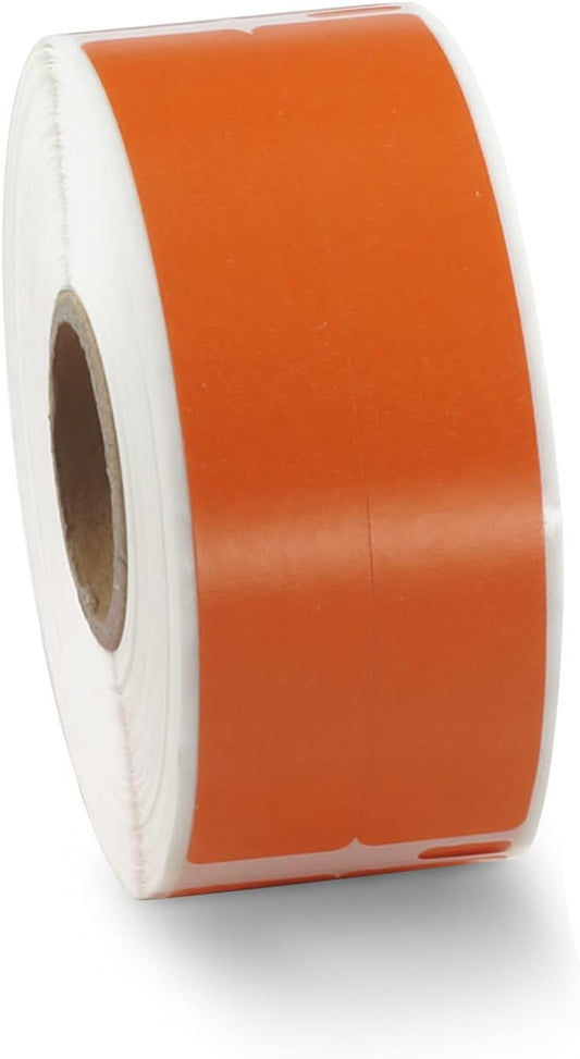 BETCKEY Colored Labels Compatible with Dymo 30277 (9/16" x 3-7/16") File Folder(2-up) Labels, Compatible for Dymo LabelWriter Thermal 450, 4XL & Zebra Desktop Printers [1 Roll, Orange]