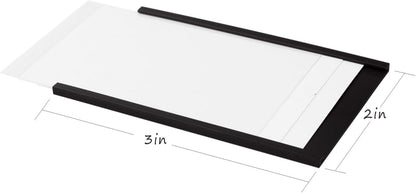 Realth C Channel Magnetic Label Holders 2'' x 3'' 50 Pack, Magnetic File Cabinet Labels with Paper Inserts and Clear Plastic Protectors, Magnetic Card Holders for Metal Racks, Shelf, Locker, Tool Box