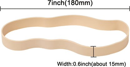 Rubber Bands Size#107 Heavy Duty Big Wide rubber band 30PCS Elastic Bands for Office Supply Trash Can File Folders Litter Box Rubber Bands (Light brown)