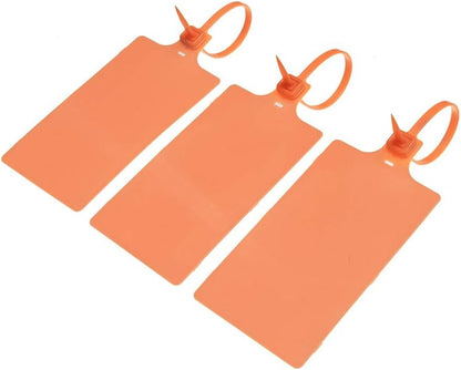 Plastic Seals Shipping Tags Logistics Use Big Sign Tie Large Label Tie, 255mm Total Length, Package of 100pcs (Orange)