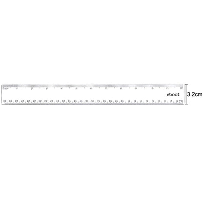 Eboot 2 Pack Clear Plastic Ruler 12 Inches Straight Ruler Plastic Measuring Tool for Student School Office