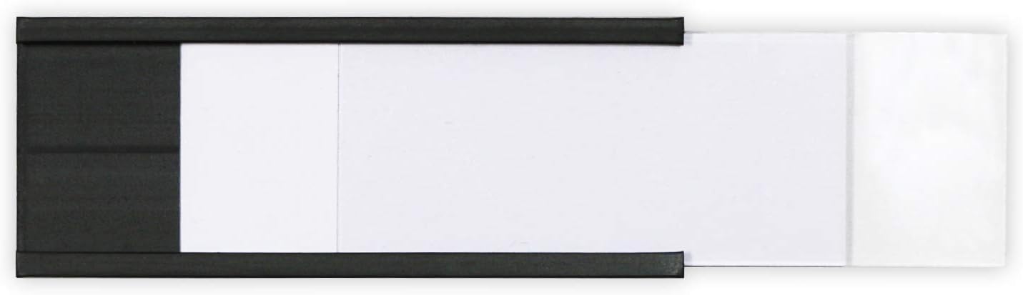 SmartSign Magnetic 'C' Channel Label Holders for Metal Racks and Shelves | 0.75" x 2" Pack of 25