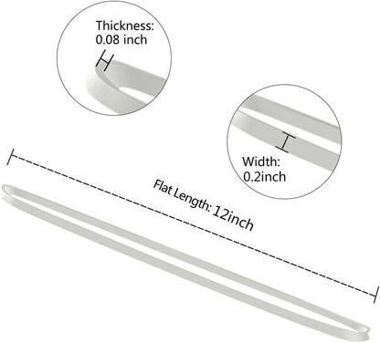 Coopay 12 Inches Extra Large Rubber Bands, 30 Pieces Heavy Duty Trash Can Band Bulk, Strong Elastic for Office Supply School Home, Garbage Cans, File Folders (White)