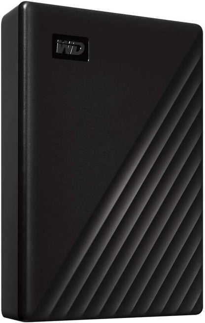 WD 5TB My Passport, Portable External Hard Drive, Black, backup software with defense against ransomware, and password protection, USB 3.1/USB 3.0 compatible - WDBPKJ0050BBK-WESN