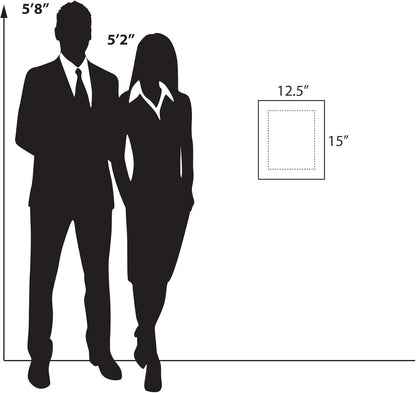 Azar Displays 105514-BLK Acrylic Floating Double Panel Wall Frame,8.5" x11" Graphic Size, Overall Frame Size: 12.5" x 15", Black