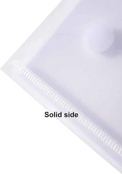 3’’ x 5’’ Vertical Plastic Envelopes Hook Loop Closure Coupon Receipt Sticker Holder 10 Pack