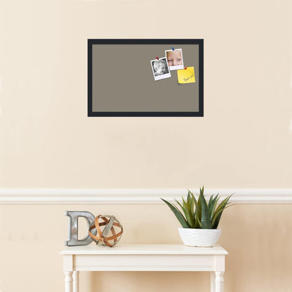 PinPix 22x14 Inch Cork Bulletin Board. This Decorative Framed Pin Board Comes with Pewter Design and a Satin Black Frame. Ideal for Home Office Decor or Message Board (PinPix-1812)