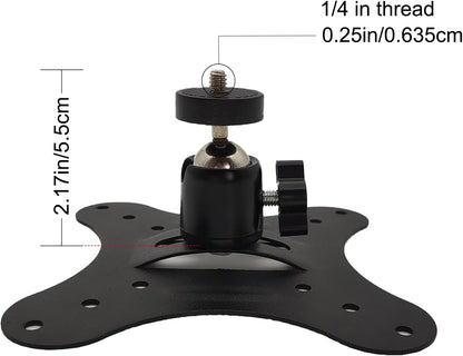 Vertically Mounted Projector Bracket Wall-Mounted Universal Ceiling Wall Projector, 1/4" Screw, Camera Bracket mini （2.36in）