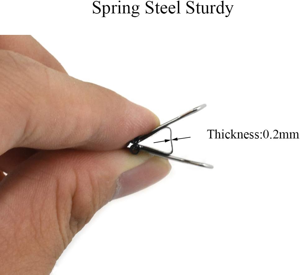 HAHIYO Binder Clips Paper Clamps Spring Steel Sturdy Mini 0.59 inches Width 0.2 Inch Capacity No Sharp Edges Heavy Duty Tight Grip Reusable Black Metal Bright Finish for Home Office School 100 Pack