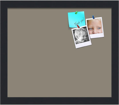 PinPix 14x12 Inch Cork Bulletin Board. This Decorative Framed Pin Board Comes with Pewter Design and a Satin Black Frame. Ideal for Home Office Decor or Message Board (PinPix-1812)