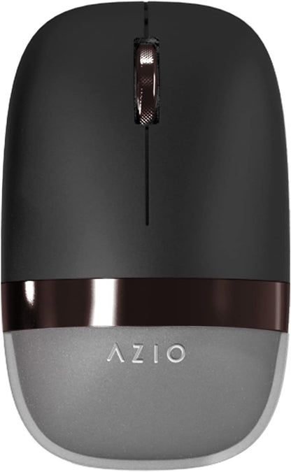 Azio IZO Wireless Optical Mouse - Bluetooth 3.0 & 5.0/2.4G RF-USB, Ambidextrous Design, PixArt PAW3212 Sensor, 1000/1600/2400 DPI, Rechargeable, PC & Mac