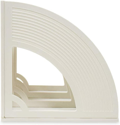 SAYEEC Magazine File Holders 3 Compartment Binder Stand Gray Magazine Storage Folder Desktop File Bookshelf Organizer Office Book Holder Rack for Office Home School